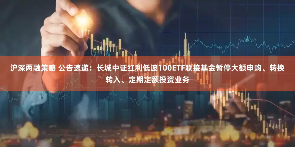 沪深两融策略 公告速递：长城中证红利低波100ETF联接基金暂停大额申购、转换转入、定期定额投资业务