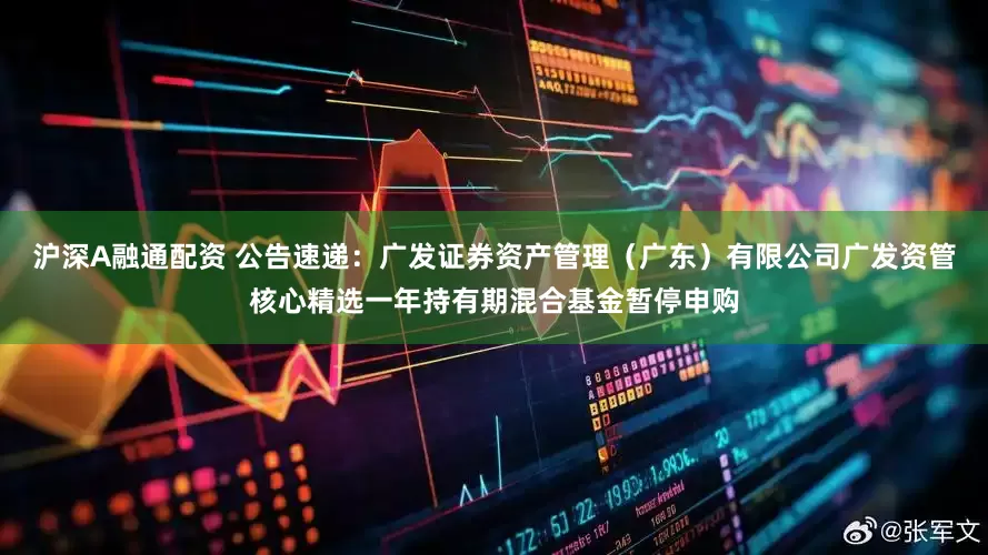 沪深A融通配资 公告速递：广发证券资产管理（广东）有限公司广发资管核心精选一年持有期混合基金暂停申购